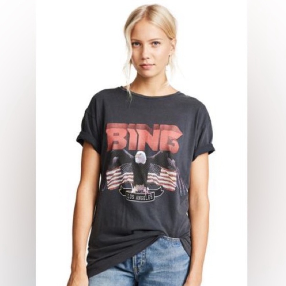 Anine Bing Vintage Eagle Tee, XS